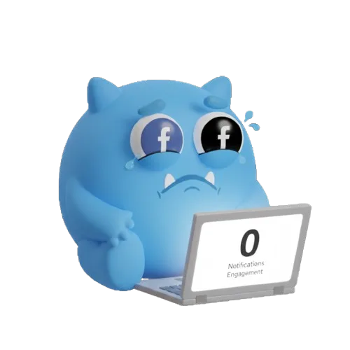 Engagement Monster feeling frustrated with no engagement